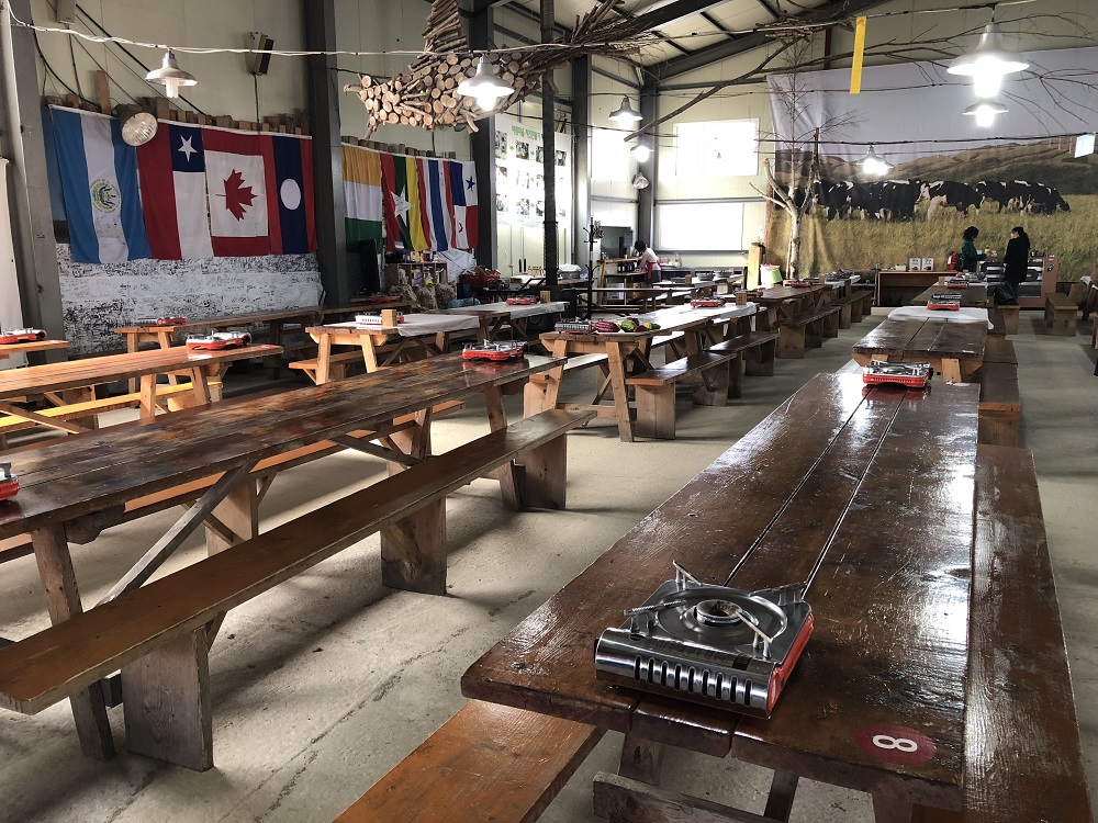 Rojak Daily The Cheese Experience Centre is decorated with flags from all the countries around the world.